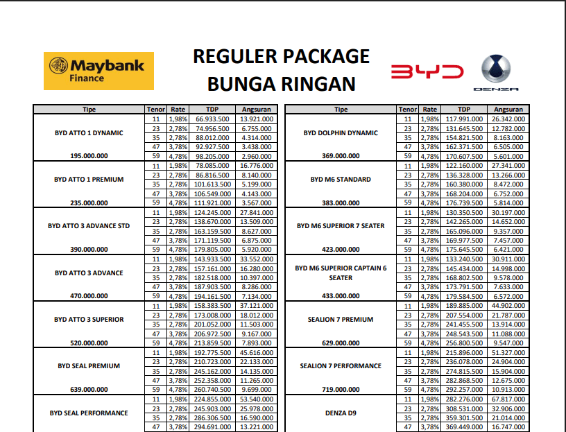 cicilan BYD Dolphin 2025